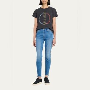 Mother The Stunner Button Fly Ankle Step Fray Jeans
